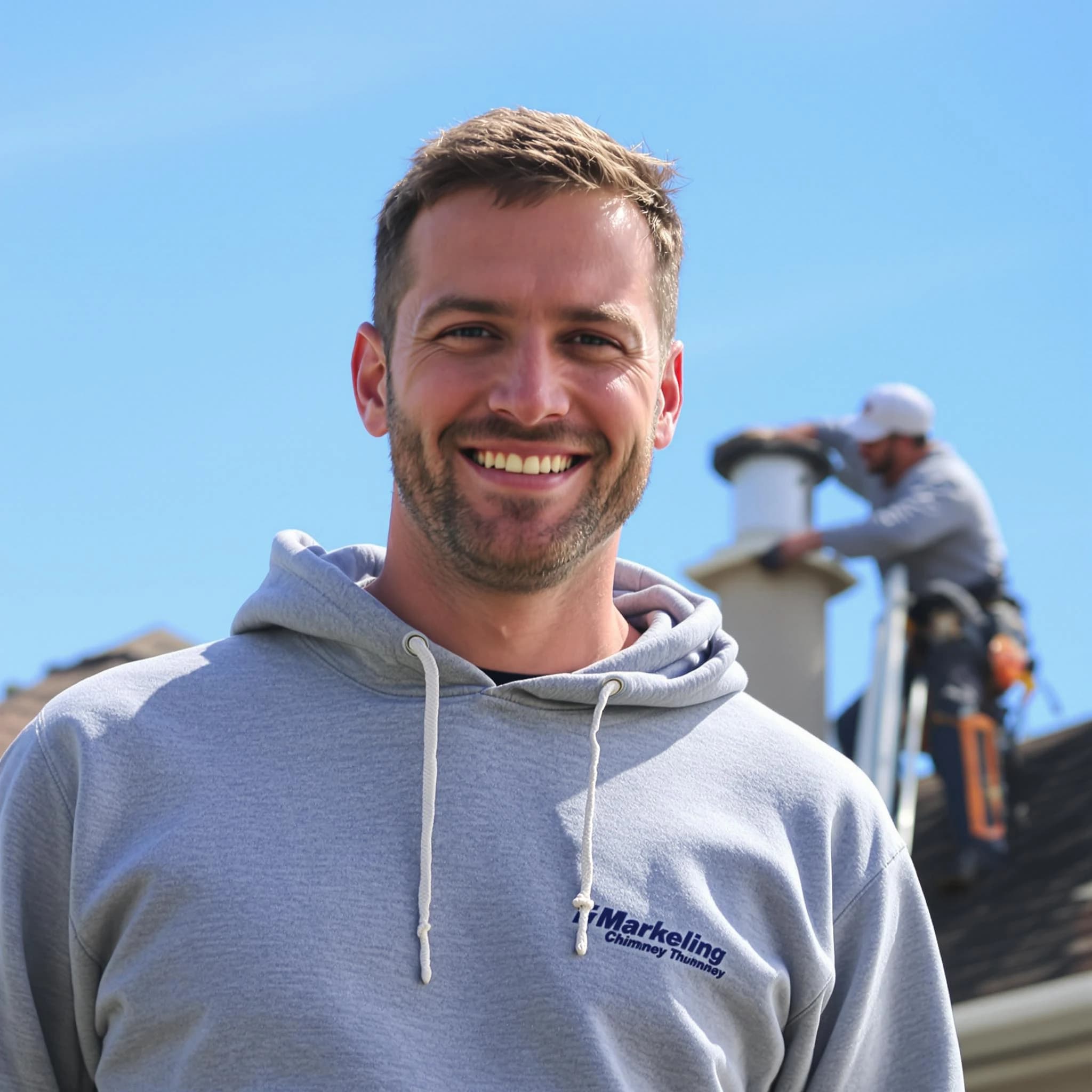 The Dedham Chimney Sweep team.