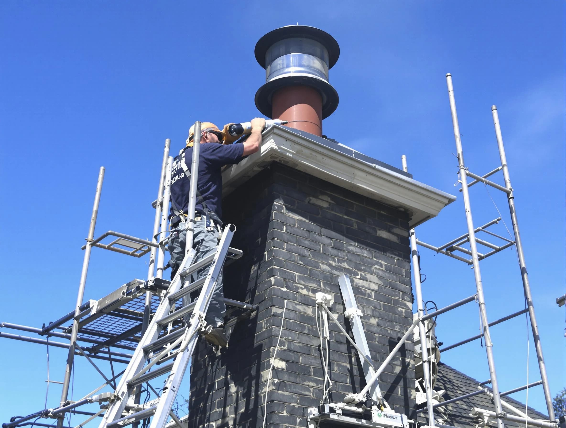 Sturdy chimney crown finished by Dedham Chimney Sweep in Dedham, MA