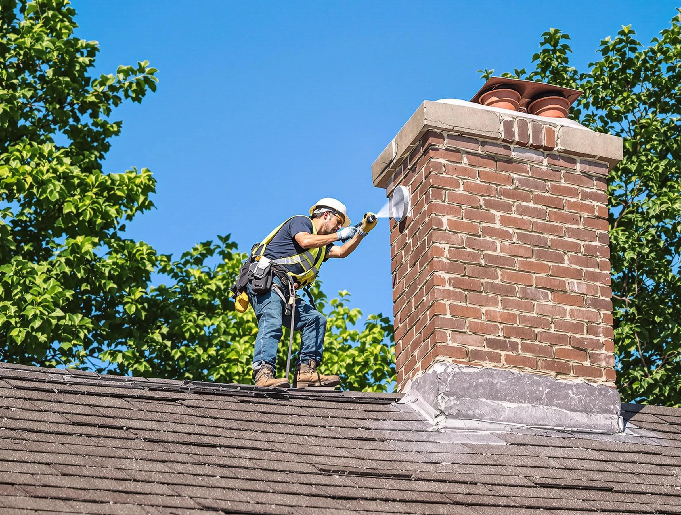 Dedham Chimney Sweep performing an inspection with advanced tools in Dedham, MA