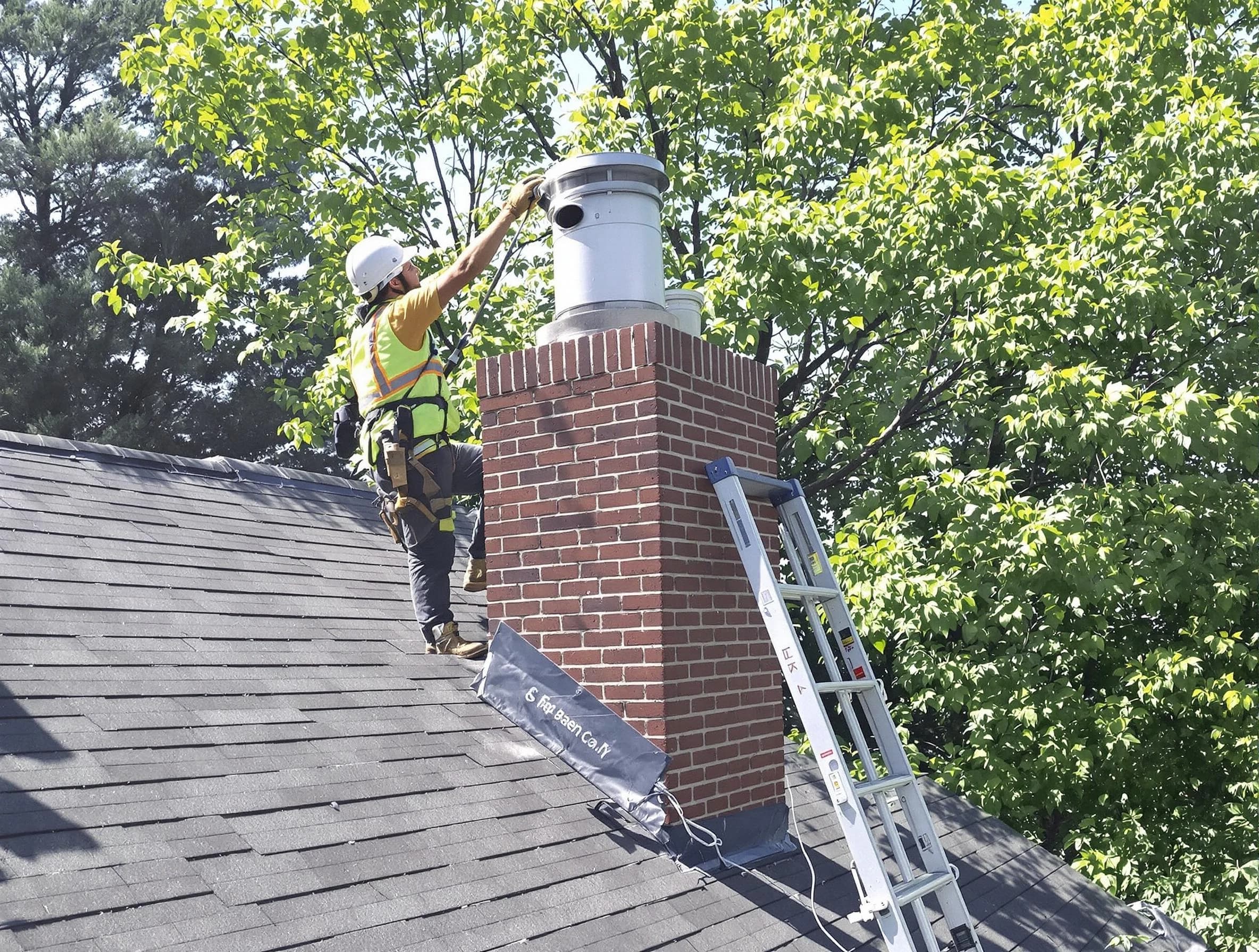 Chimney liner inspection by Dedham Chimney Sweep in Dedham, MA
