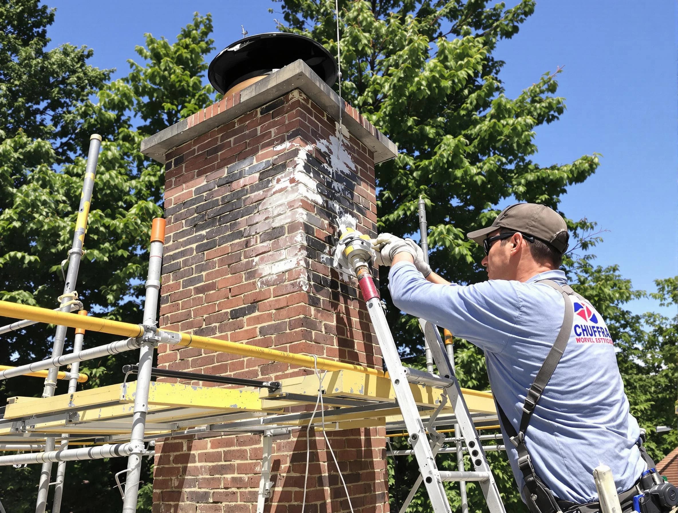 Structural chimney repair by Dedham Chimney Sweep in Dedham, MA