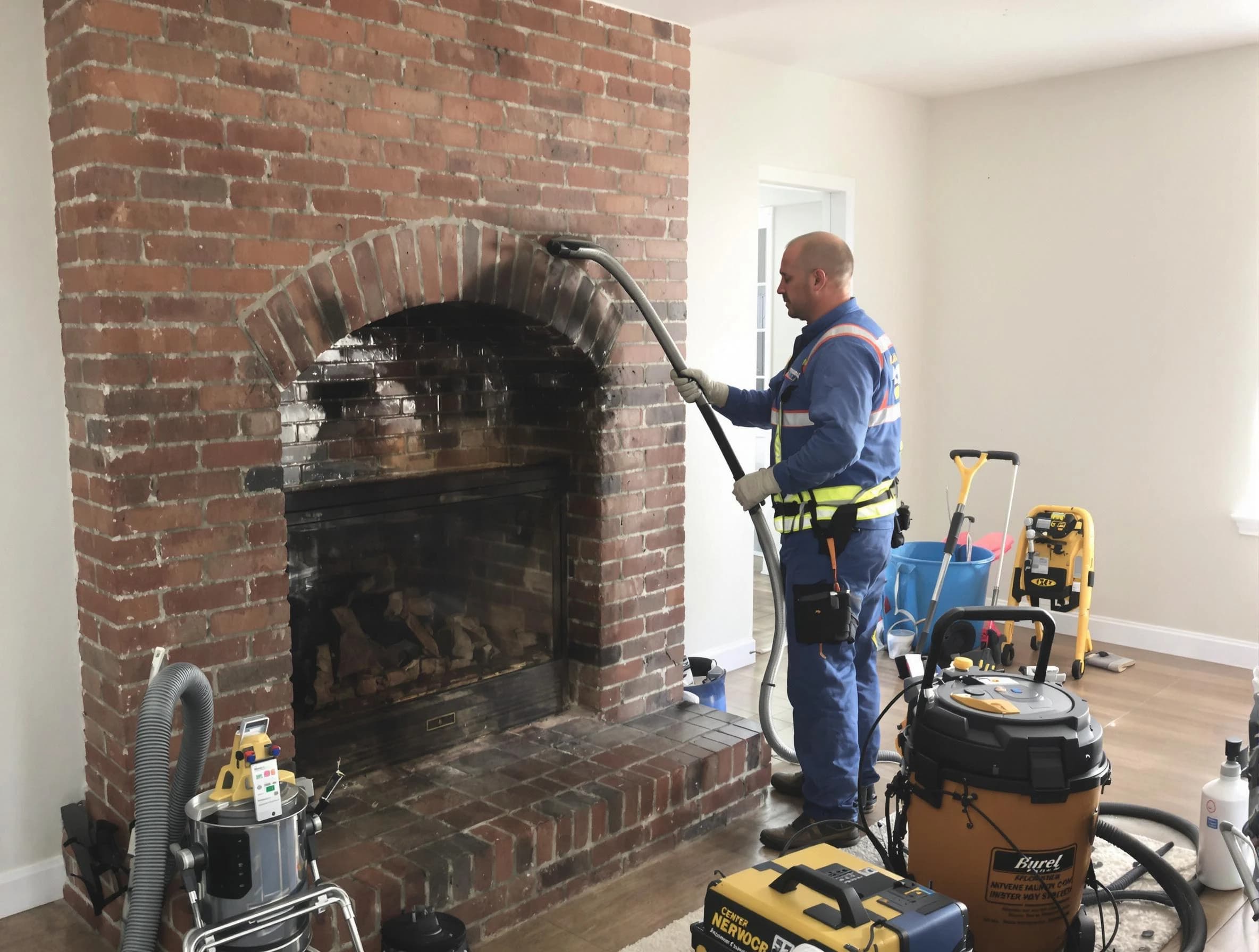 Dedham Chimney Sweep expert performing detailed chimney sweep in Dedham, MA