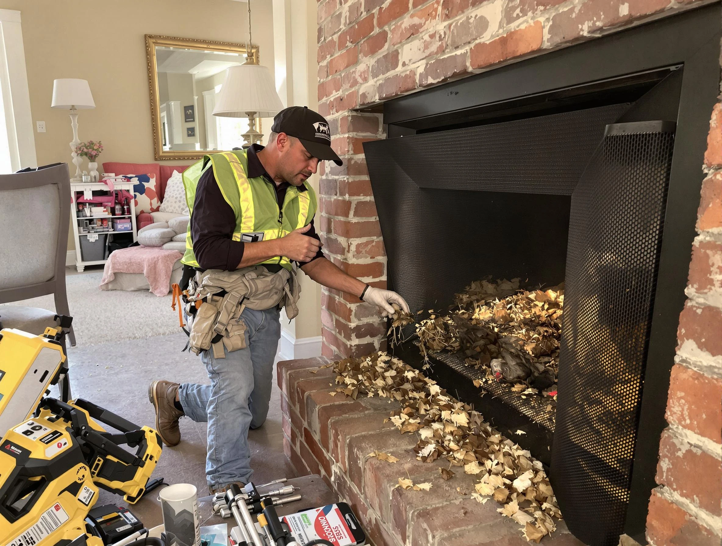 Safe screening installation by Dedham Chimney Sweep in Dedham, MA