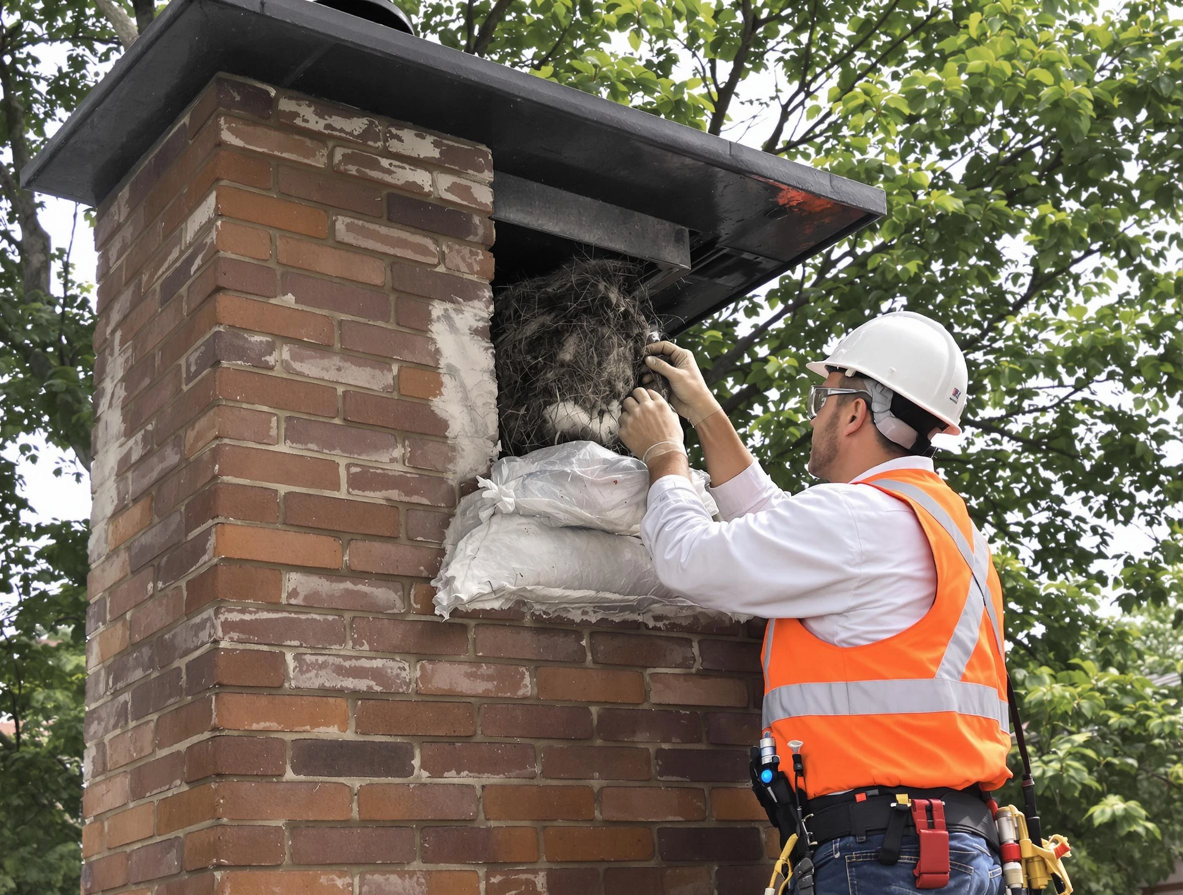Humane removal of debris and animals by Dedham Chimney Sweep in Dedham, MA