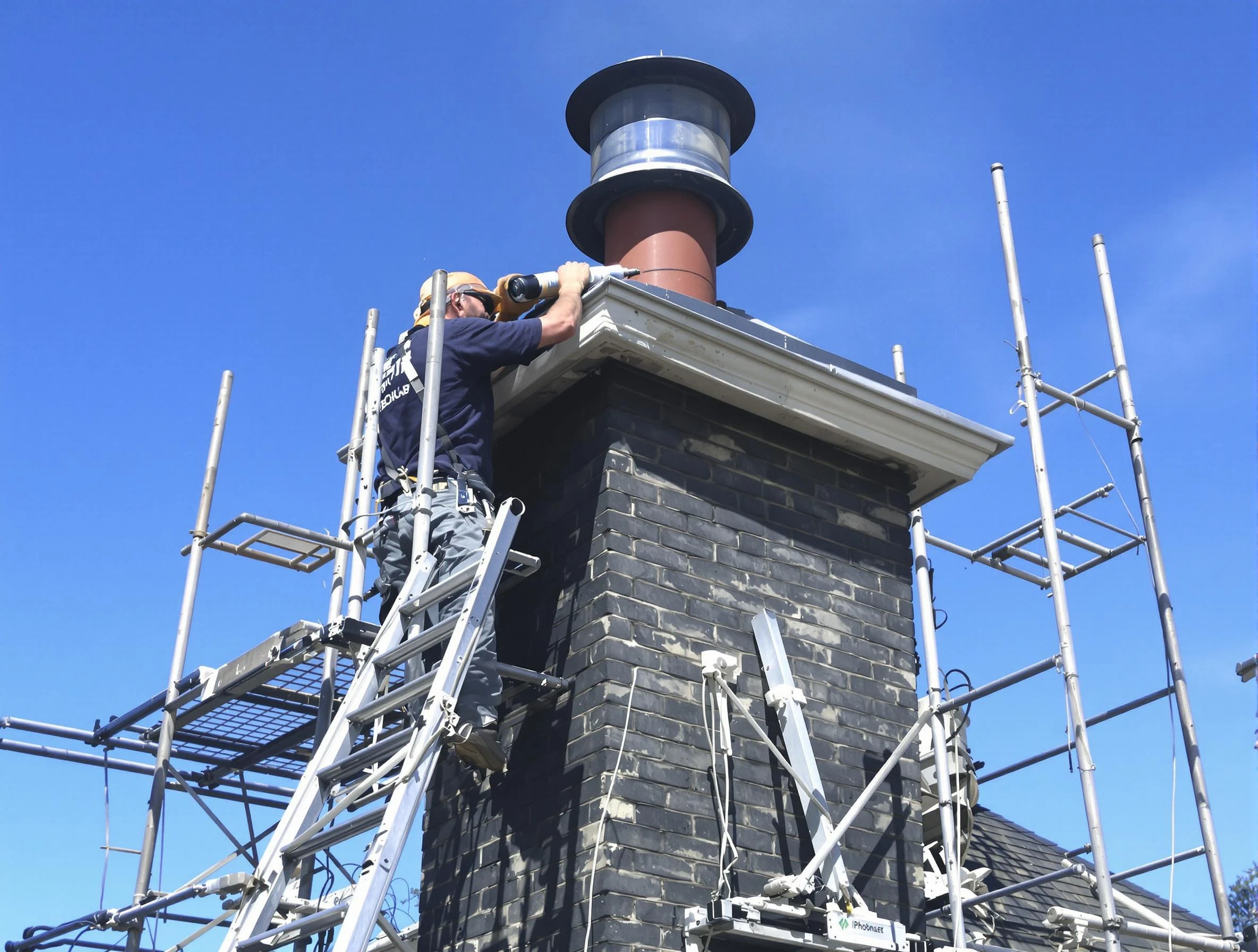 Sturdy chimney crown finished by Dedham Chimney Sweep in Dedham, MA