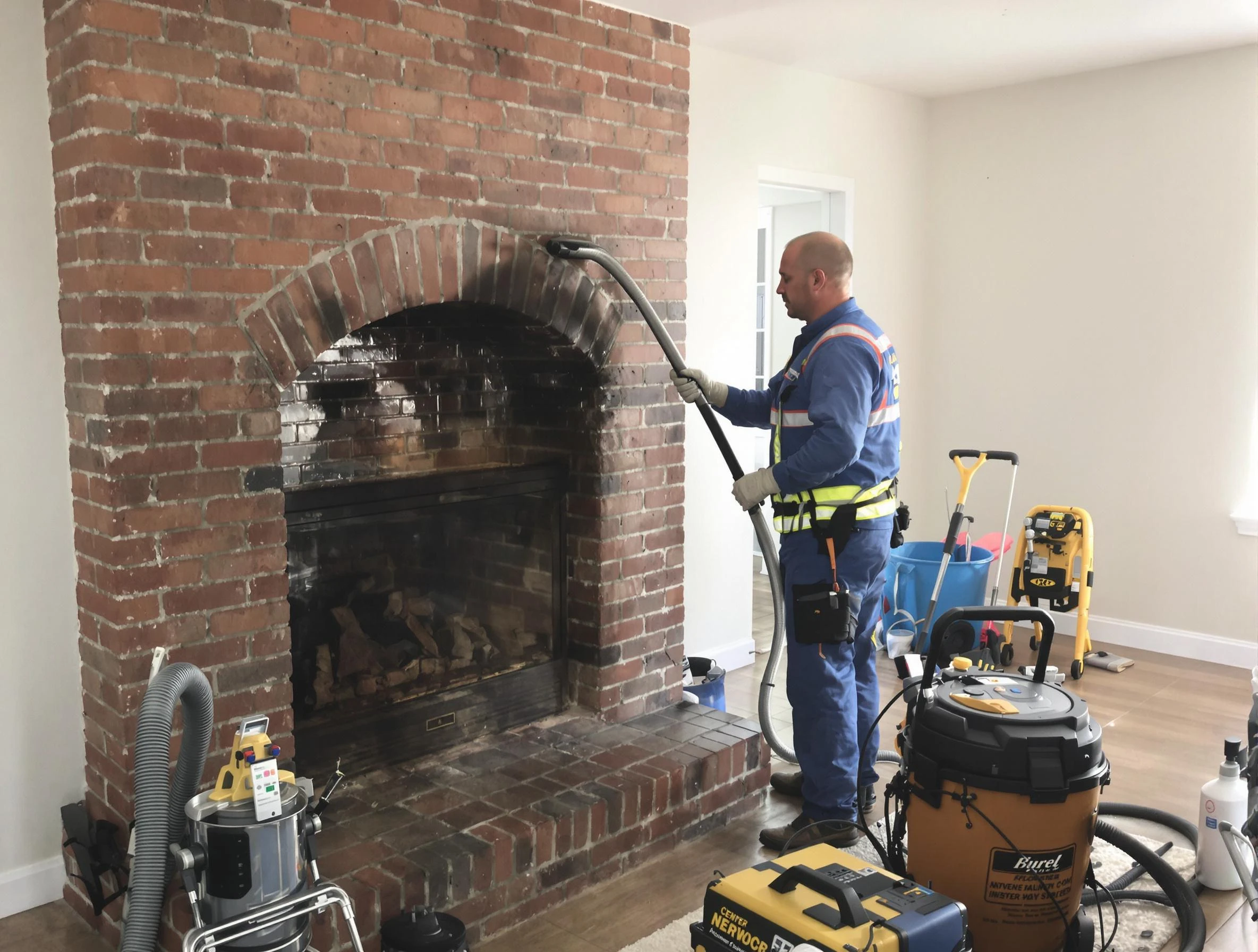 Dedham Chimney Sweep expert performing detailed chimney sweep in Dedham, MA