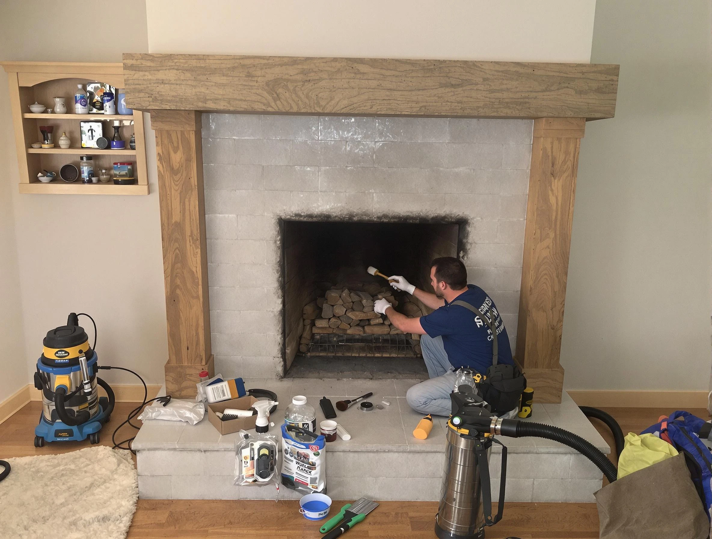 Detailed creosote removal process by Dedham Chimney Sweep in Dedham, MA