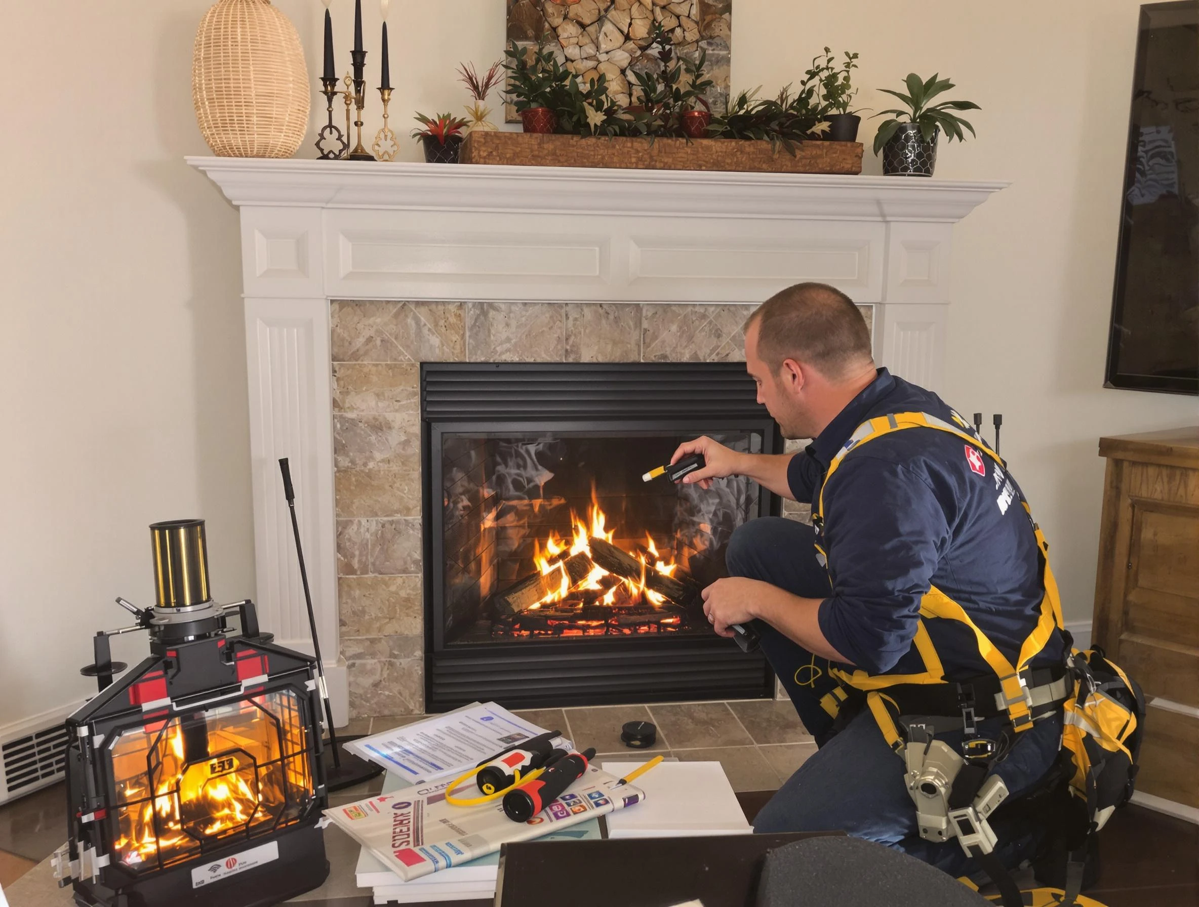 Safety-focused fireplace inspection by Dedham Chimney Sweep in Dedham, MA