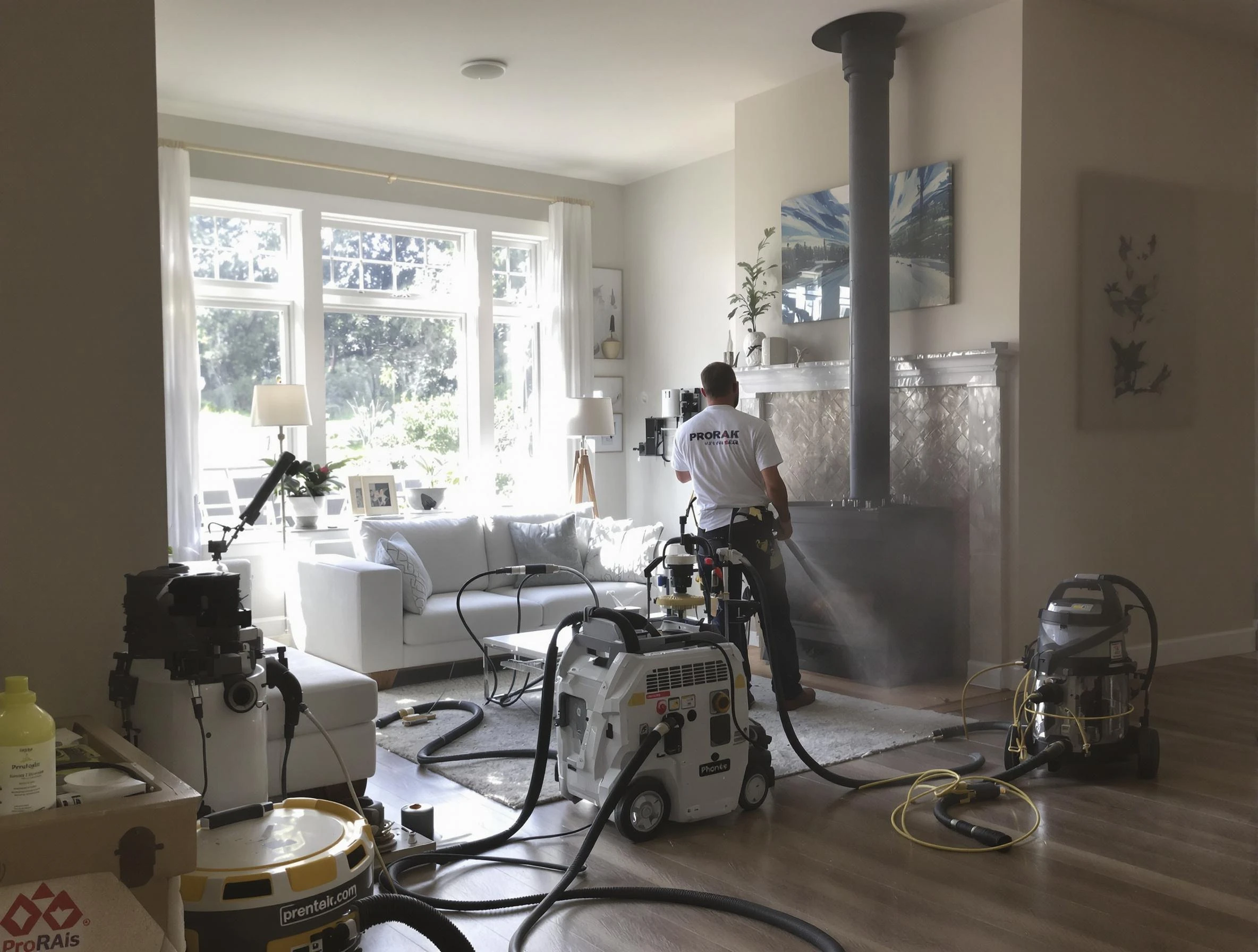 Soot removal service by Dedham Chimney Sweep for a fireplace in Dedham, MA